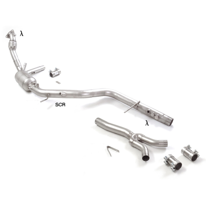 Catalyseur group n + tube remplacement filtre à particules groupe n en inox Exclusion de la valve OEM. Reprogrammation des mo...