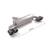 Silencieux arrière duplex en inox g/d avec 2 sortie ronde Carbon Shot 100 mm décalées Modifier le pare-chocs d'origine Ligne...