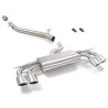 Tube intermédiaire groupe n sans silencieux en inox + Silencieux arrière duplex en inox g/d avec 2 sortie ovale 108x70 mm Exc...
