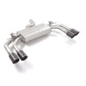 Silencieux arrière duplex en inox g/d avec sortie ronde Carbon Shot 2x90 mm décalées avec valves integrées.Les valves sont co...