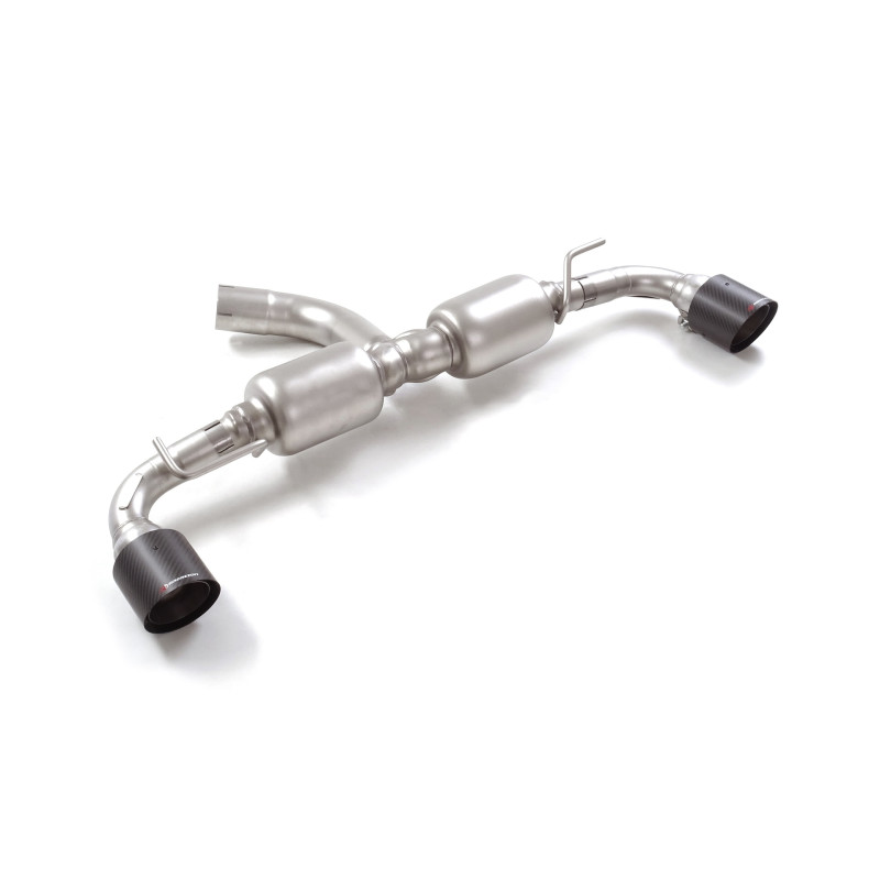 Silencieux arrière duplex groupe n en inox g/d avec sortie ronde Carbon Shot 100 mm Ligne avec diamètre majoré 70 mm