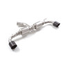 Silencieux arrière duplex groupe n en inox g/d avec sortie ronde Carbon Shot 100 mm Ligne avec diamètre majoré 70 mm