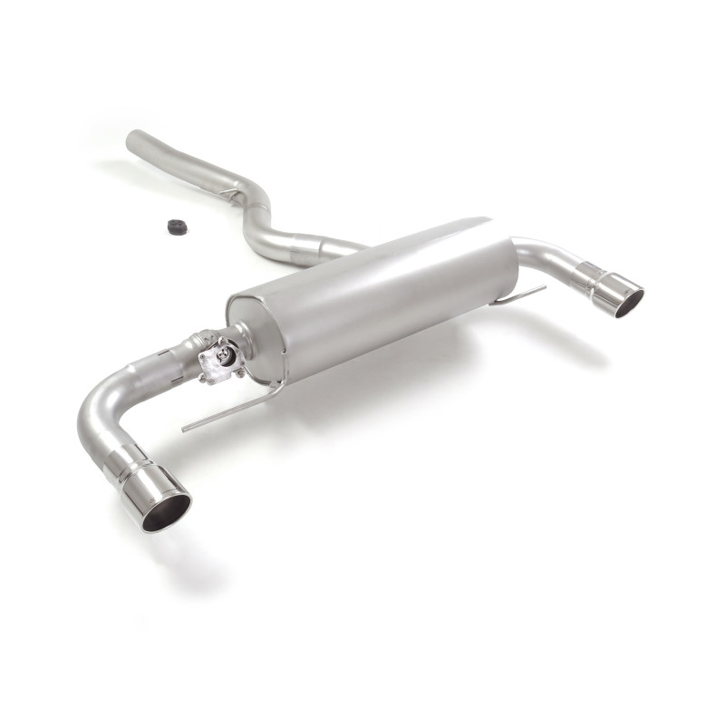 Silencieux arrière duplex en inox g/d avec sortie ronde Sport Line 90 mm avec valve integrées.La valve est contrôlée par le m...