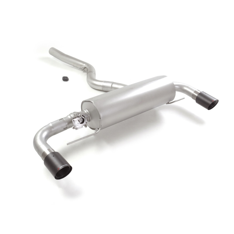 Silencieux arrière duplex en inox g/d avec sortie ronde Carbon Shot 90 mm avec valve integrées.La valve est contrôlée par le...