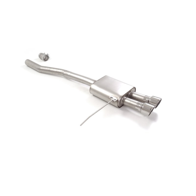 Silencieux arrière en inox avec 2 sorties Sport Line centrales 102 mm Ligne avec diamètre majoré 76 mm