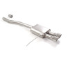 Silencieux arrière en inox avec 2 sorties Sport Line centrales 102 mm Ligne avec diamètre majoré 76 mm