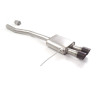 Silencieux arrière en inox avec 2 sorties ronde centrales Carbon Shot 100 mm Ligne avec diamètre majoré 76 mm