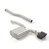 Silencieux arrière en inox avec 2 sorties rondes Carbon Shot 100 mm Ligne avec diamètre majoré 70 mm