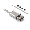 Silencieux arrière en inox avec 2 sorties Sport Line centrales 129 mm Ligne avec diamètre majoré 70 mm