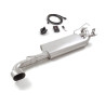 Silencieux arrière en inox avec 1 sortie ovale 120x70 mm signé Miky Biasion avec valve électrique intégrée. Contrôle de la va...