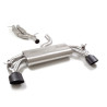 Silencieux intermédiaire en inox + Silencieux arrière duplex en inox g/d avec sortie ovale Black 152x102 mm avec valves integ...