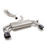 Tube intermédiaire groupe n sans silencieux en inox + Silencieux arrière duplex en inox g/d avec sortie ovale Black 152x102 m...