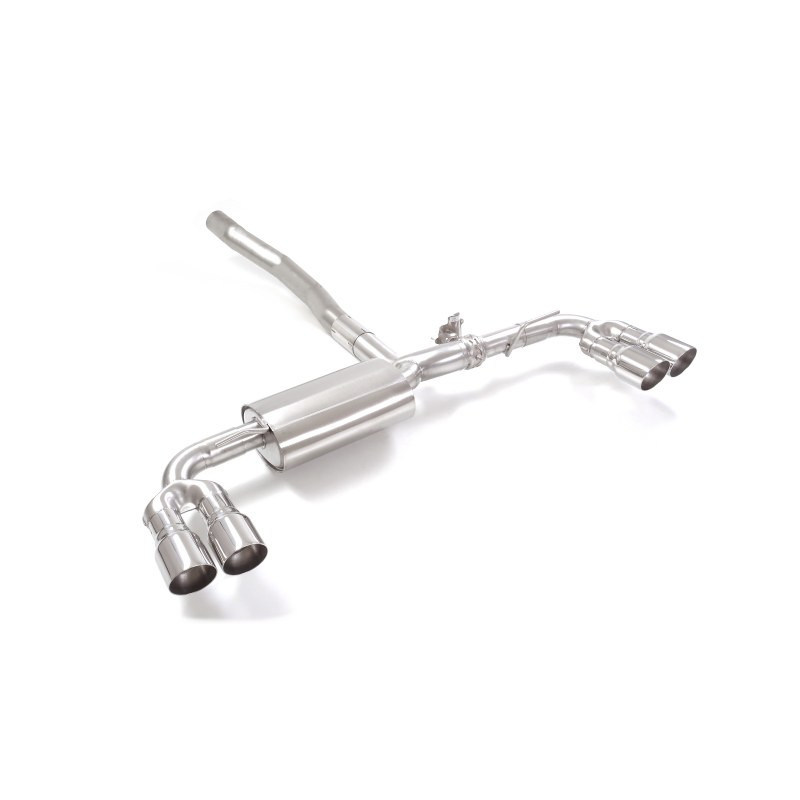 Silencieux arrière duplex en inox g/d avec sortie ronde Sport Line 2x90 mm décalées avec valve integrées.La valve est contrôl...
