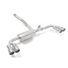 Silencieux arrière duplex en inox g/d avec sortie ronde Sport Line 2x90 mm décalées avec valve integrées.La valve est contrôl...