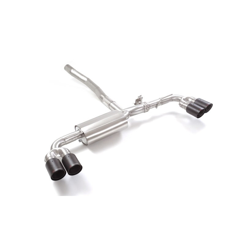 Silencieux arrière duplex en inox g/d avec sortie ronde Carbon Shot 2x90 mm décalées avec valve integrées.La valve est contrô...
