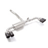 Silencieux arrière duplex en inox g/d avec sortie ronde Carbon Shot 2x90 mm décalées avec valve integrées.La valve est contrô...