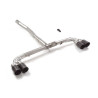 Stainless Steel Dual Rear Pipes LH/RH, Group N, 2 Round 90 mm Offset Outlets, Carbon Shot, OEM Valve Deletion. Actuator...