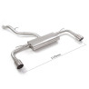 Silencieux arrière duplex en inox g/d avec sortie ronde Sport Line 102 mm Ligne avec diamètre majoré 60 mm Supprime un deuxiè...
