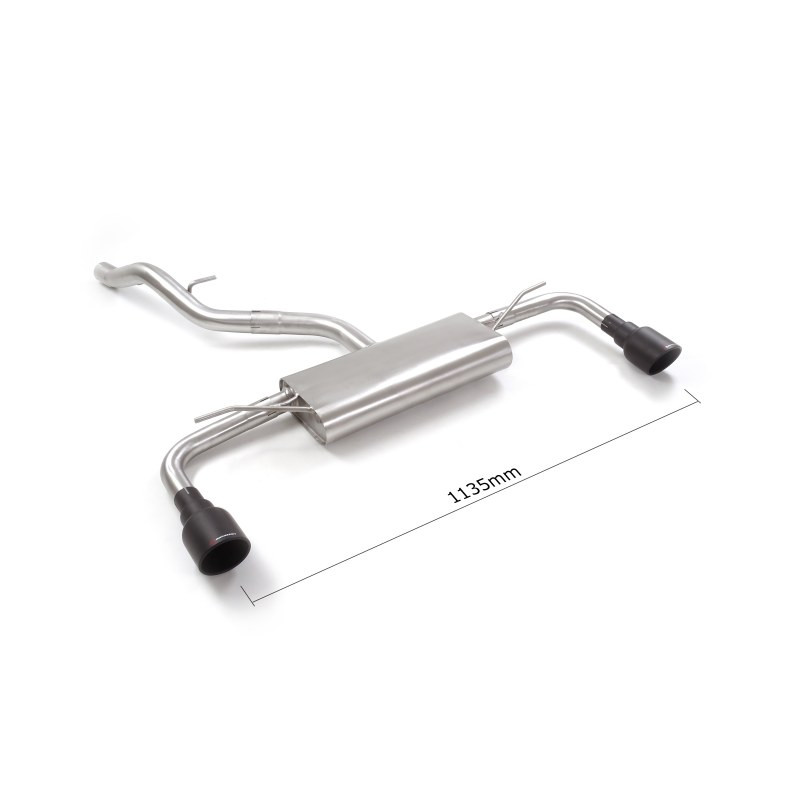 Silencieux arrière duplex en inox g/d avec sortie ronde Sport Line Black 102 mm Ligne avec diamètre majoré 60 mm Supprime un...