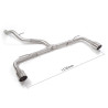 Tube arrière groupe n duplex en inox g/d avec 1 sortie ronde Sport Line 102 mm Ligne avec diamètre majoré 60 mm Supprime un d...