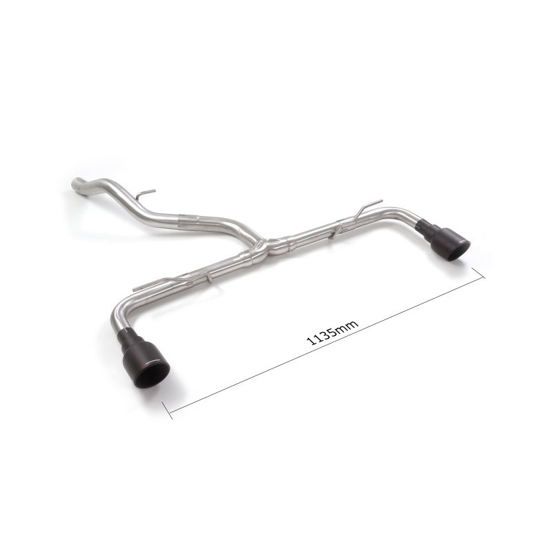 Tube arrière groupe n duplex en inox g/d avec 1 sortie ronde Sport Line Black 102 mm Ligne avec diamètre majoré 60 mm Supprim...