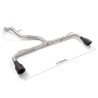 Tube arrière groupe n duplex en inox g/d avec 1 sortie ronde Sport Line Black 102 mm Ligne avec diamètre majoré 60 mm Supprim...