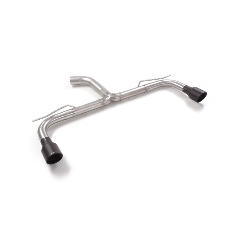 Tube arrière groupe n duplex en inox g/d avec 1 sortie ronde Sport Line Black 102 mm Ligne avec diamètre majoré 70 mm