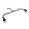 Tube arrière groupe n duplex en inox g/d avec 1 sortie ronde Sport Line Black 102 mm Ligne avec diamètre majoré 70 mm