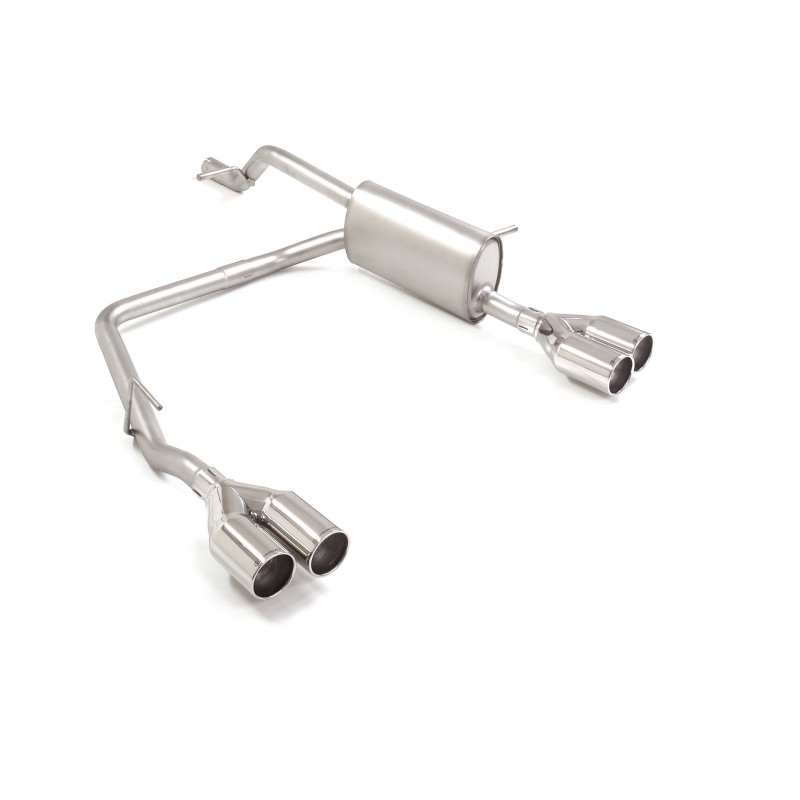 Silencieux arrière duplex en inox g/d avec 2 sorties rondes 80 mm décalées Ragazzon Alfa Romeo Junior(966) 2024 à