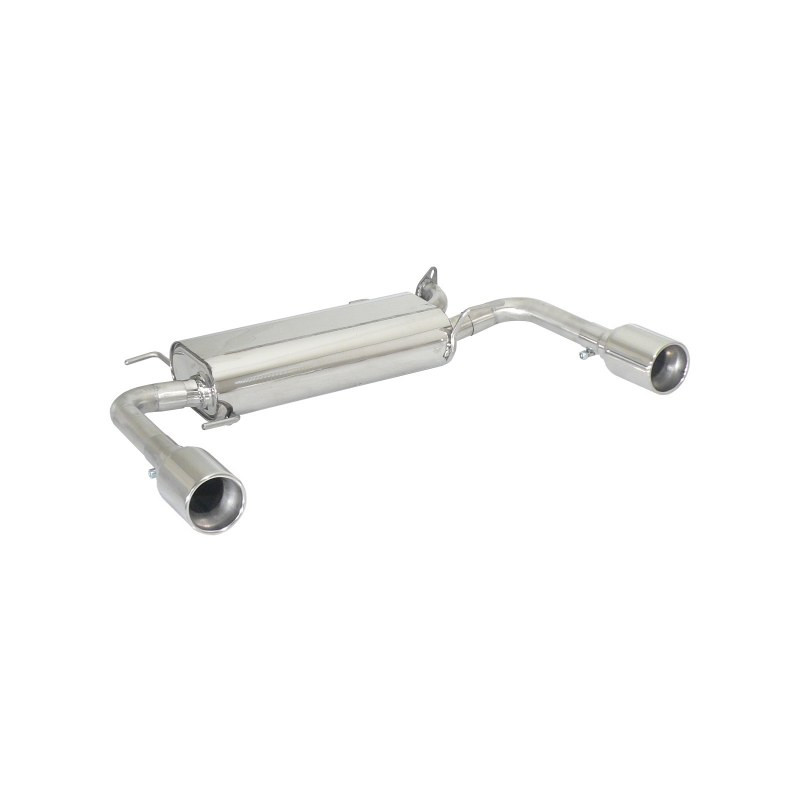 Silencieux arrière duplex en inox g/d avec sortie ronde 102 mm Ragazzon Suzuki Swift Mk5 (typ NZ) 2010 à 2017