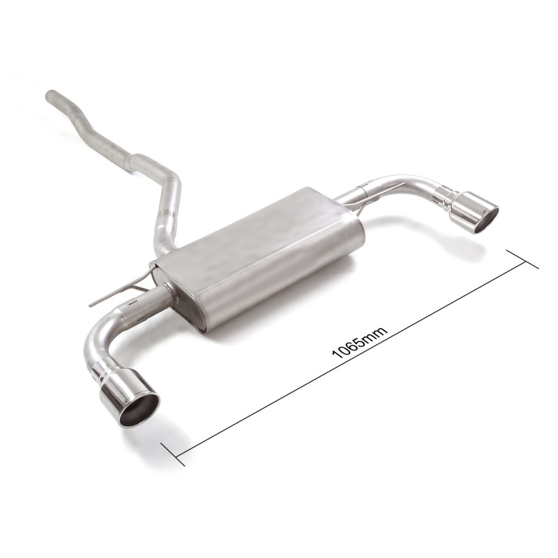 Silencieux arrière duplex en inox g/d avec sortie ronde Sport Line 102 mm Ragazzon BMW F60 Countryman 2017 à 2023