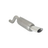 Silencieux arrière en inox avec 1 sortie ovale Sport Line 110x65 mm Hydroforming Technology Ragazzon Opel Corsa E 2014 à 2019