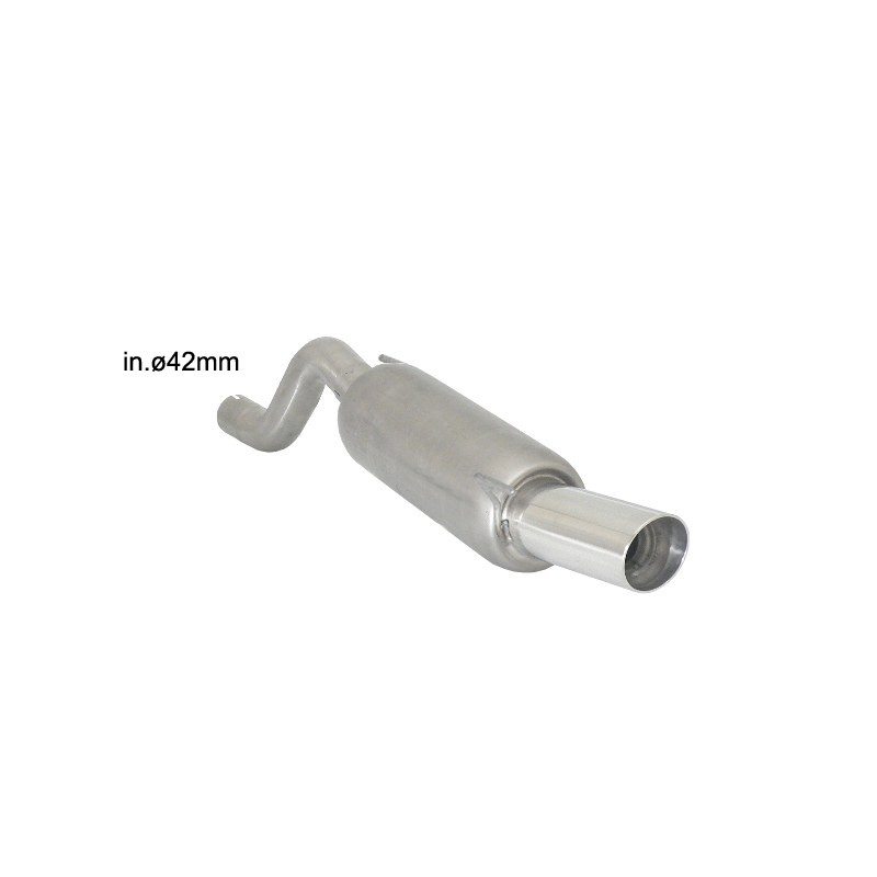 Silencieux arrière en inox avec 1 sortie ronde Sport Line 90 mm Hydroforming Technology Ragazzon Opel Corsa E 2014 à 2019