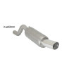 Silencieux arrière en inox avec 1 sortie ronde Sport Line 90 mm Hydroforming Technology Ragazzon Opel Corsa E 2014 à 2019