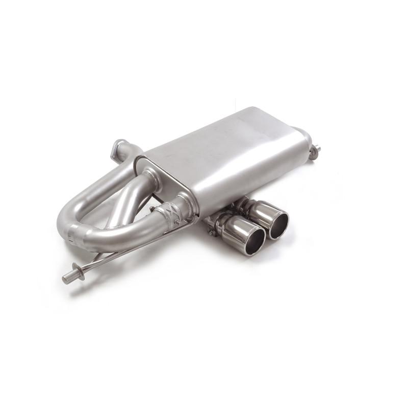 Silencieux arrière en inox avec 2 sorties rondes centrales 90 mm Avec valve à dépression. Ragazzon Lotus Exige Mk3 2012 à 2021