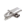 Silencieux arrière en inox avec 2 sorties rondes centrales 90 mm Avec valve à dépression. Ragazzon Lotus Exige Mk3 2012 à 2021