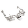 Stainless dual rear tubes Group N with 1 round 90 mm Sport Line tip Ragazzon Porsche 718 Cayman(982) 2016 to
