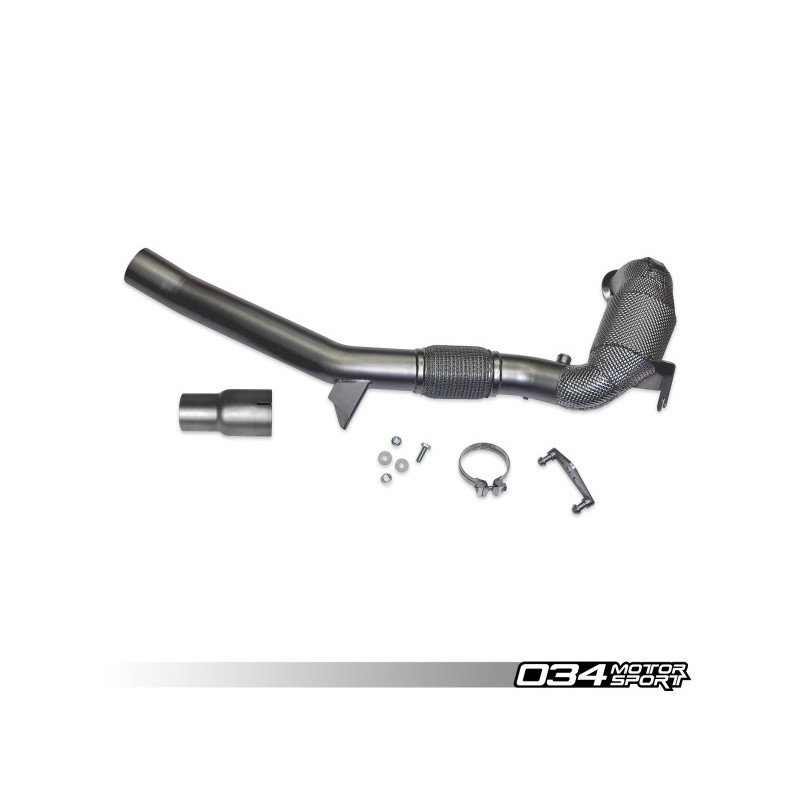 Tube d'échappement racing en acier inoxydable 034Motorsport pour Golf GTI Mk8