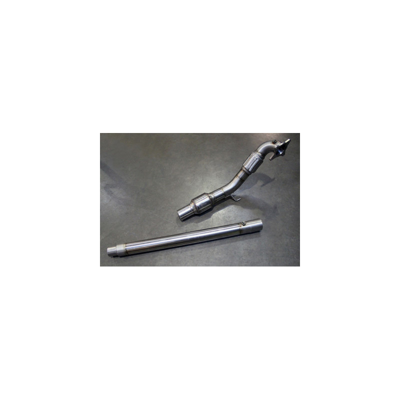 Downpipe Darkside 3" in acciaio inox con tubo decat a grosso diametro per FWD Mk5 / Mk6 Golf 2.0 T FSI / TSI piattaforma