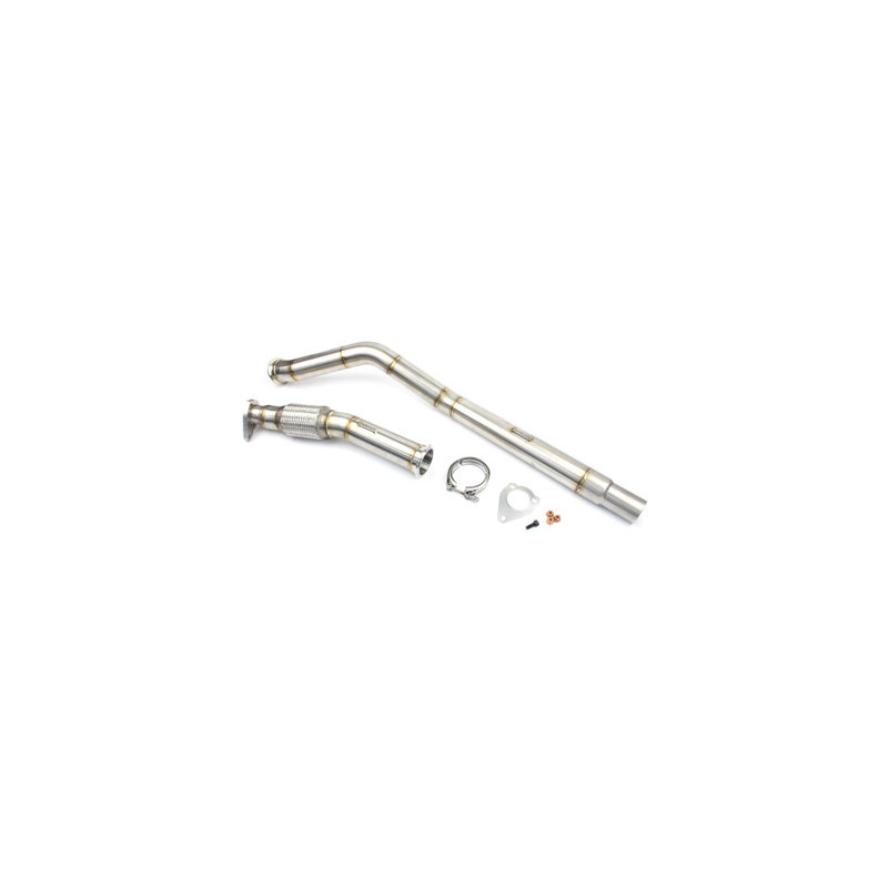Darkside 2.5" inox Downpipe con tubo decat US Spec VW Passat 2.0 TDI 8v BHW