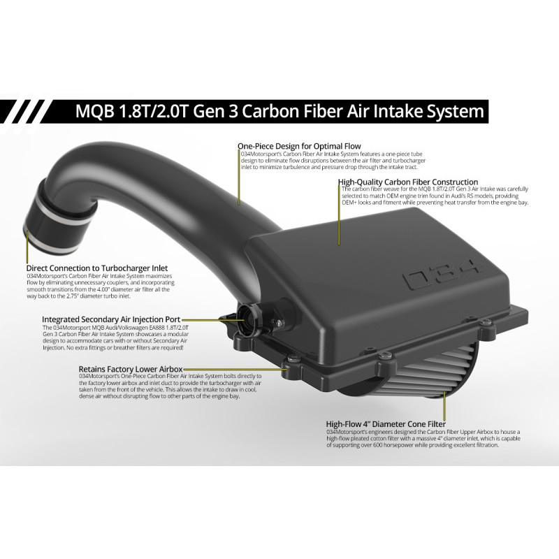 Intake 034 motorsport pour X34 034 motorsport pour MQB