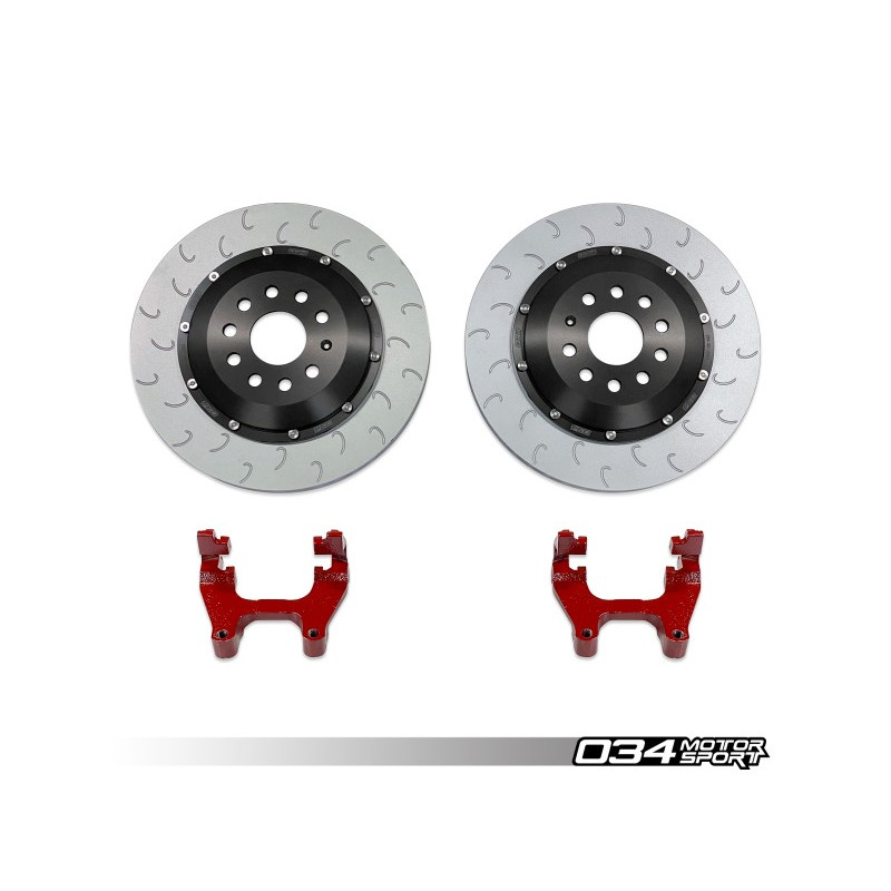 Floating-Bremsscheiben-Kit Hinten 2-teilig 350mm Schwarz 034Motorsport, VW/Audi MQB