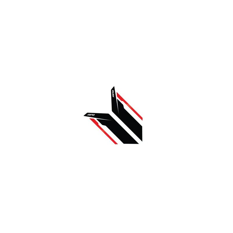 Pegatina APR Sideburn Sticker-Black/Red