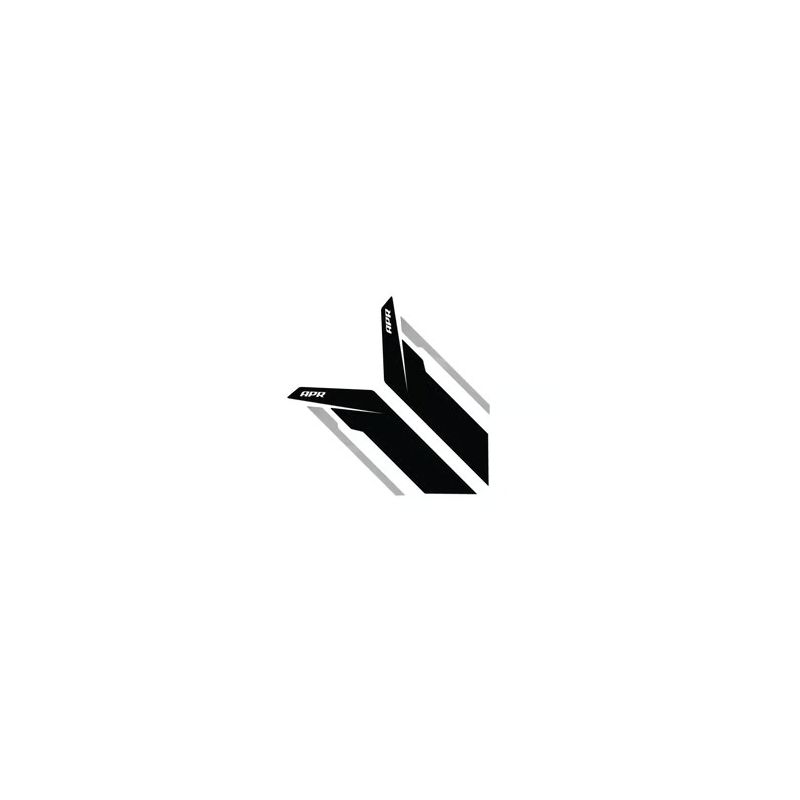 APR Sideburn Sticker-Black/Sil
