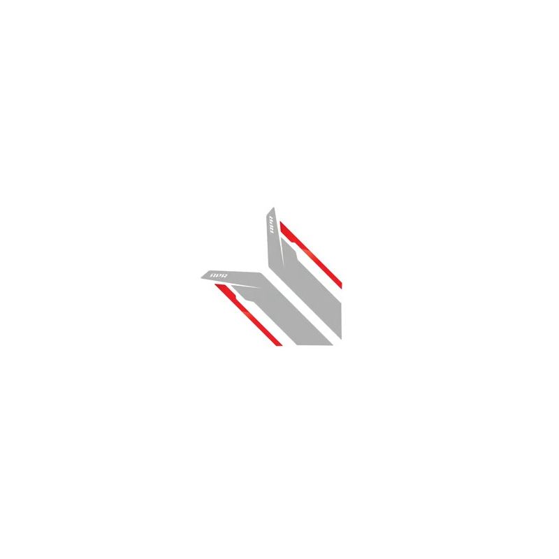 APR Sideburn Sticker-Silver/Re