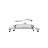 Linea FAP Back Milltek Volkswagen T-Roc R 2.0 TSI 300 CV 2019-2025 con DPF - non risonata - terminali Quad Jet-100 Carbonio