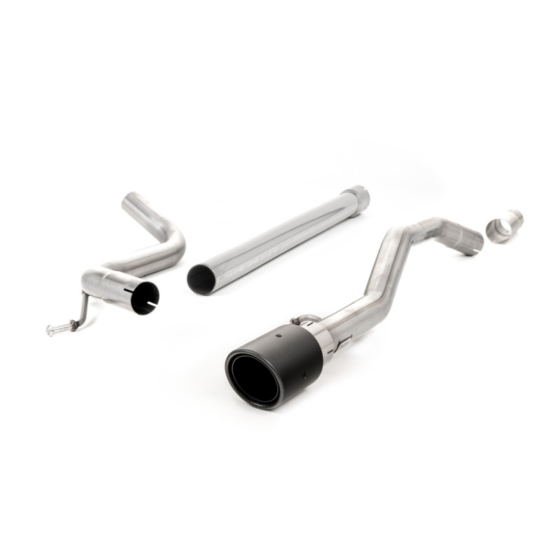 Catback Milltek Volkswagen Up! GTI 1.0 TSI 2016-2023 - Without Primary Muffler and Without Rear Muffler - Jet-90 Carbon Outlet