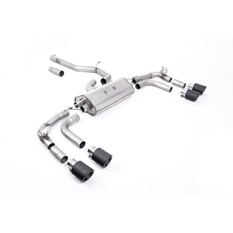 FAP Back Milltek Volkswagen Tiguan R 2.0 TSI 320ch 2021-2024 avec FAP - non résonné - sorties Quad Jet-100 Carbone