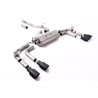 FAP Back Milltek Volkswagen Tiguan R 2.0 TSI 320CV 2021-2024 con FAP - non risonato - uscite Quad GT100 Nero Cerakote