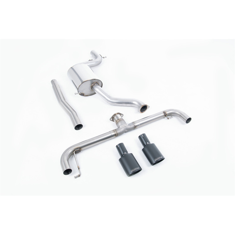 Cat-back Milltek Volkswagen Scirocco R 2.0 TSI 2009-2016 - risonato e bypass silenziatore posteriore - terminali Dual Ovali Cera